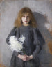 Fille aux chrysanthèmes - Olga Boznańska — näkymä teoksesta