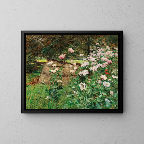 Kasvimaalla - Olga Wisinger-Florian — kehystetty taideteos seinällä