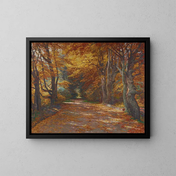 Allée du Prater en automne - Olga Wisinger-Florian — kehystetty taideteos seinällä