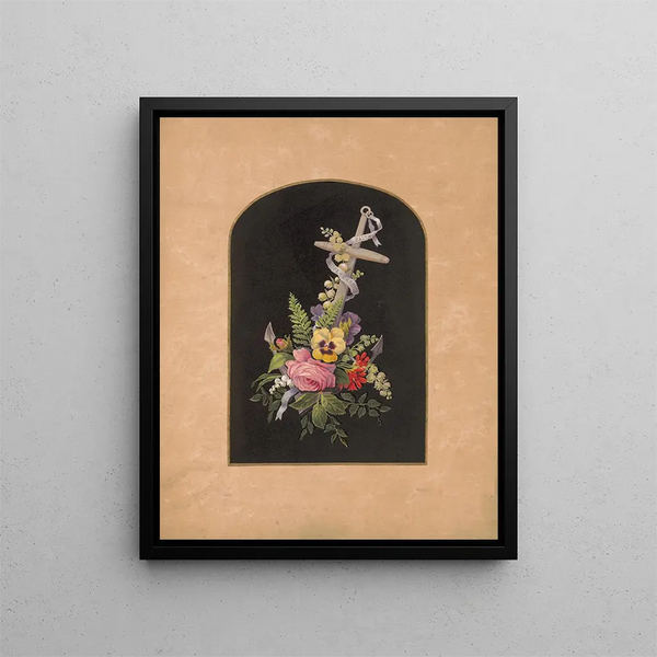 Olive E Whitney - Anchor and flowers no 2.webp