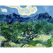 Maalauksen jäljennös Oliivipuut ja Alpilles taustalla - Vincent Van Gogh