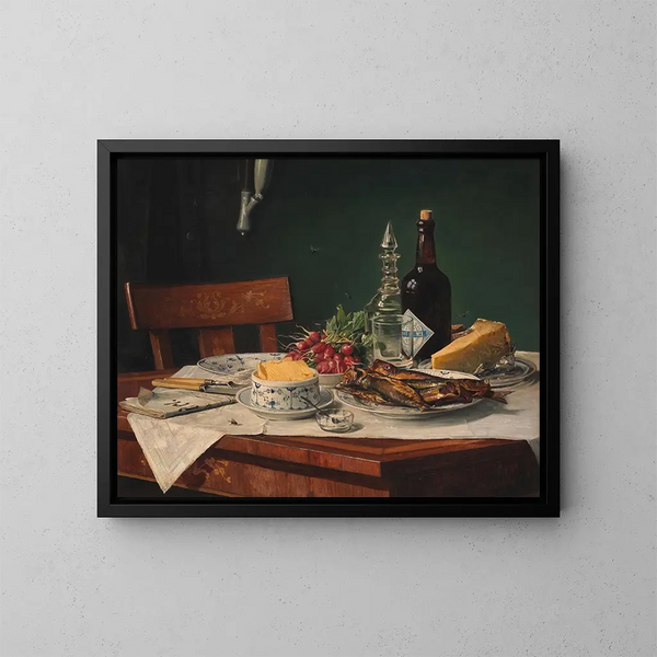 Le Petit Déjeuner - Oluf August Hermansen — kehystetty taideteos seinällä