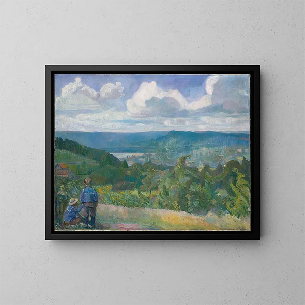 Vue de Kristianiadalen - Oluf Wold-Torne — kehystetty taideteos seinällä