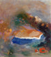 Ophélie avec un voile bleu dans l'eau - Odilon Redon — näkymä teoksesta