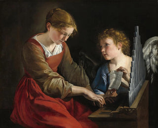 Sainte Cécile et un ange - Orazio Gentileschi — näkymä teoksesta
