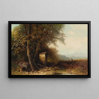Oskar Mulley - A Landscape in Autumn with Wayside Shrine.webp