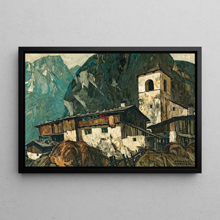 Oskar Mulley - Mountain church and farm.webp