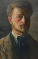Oskar Strnadin omakuva opiskelemassa - Oskar Strnad — näkymä teoksesta