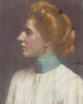 Femme aux cheveux dorés de profil à gauche - Osmar Schindler — näkymä teoksesta