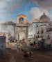 Aller au marché - Oswald Achenbach — näkymä teoksesta