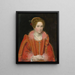 Portrait d'une dame mi-longue vêtue de rose - Ottavio Leoni — kehystetty taideteos seinällä
