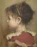 Portrait de profil d'une petite fille en robe rouge - Otto Brandt — näkymä teoksesta