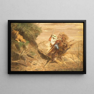Otto Clemens Fikentscher - Arab fighting an attacking lion.webp