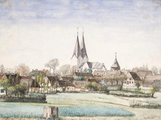 Otto Didrik Ottesen - Landsby med kirke Broager.webp