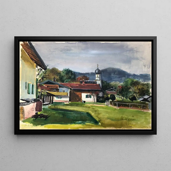 Village bavarois - Otto Geigenberger — kehystetty taideteos seinällä