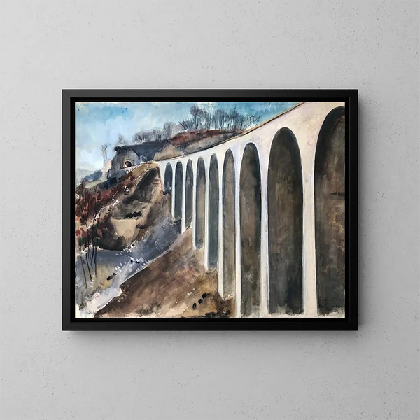 Pont de Drachenloch au versant de Drackenstein - Otto Geigenberger — kehystetty taideteos seinällä