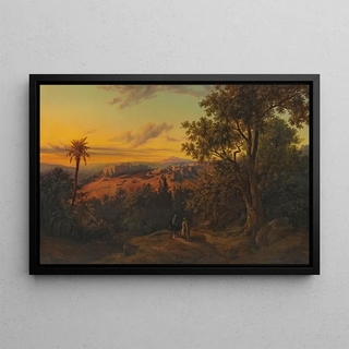 Otto Georgi - Blick auf Bethlehem mit Flucht nach gypten.webp