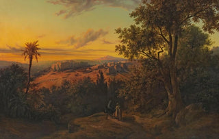 Otto Georgi - Blick auf Bethlehem mit Flucht nach gypten.webp