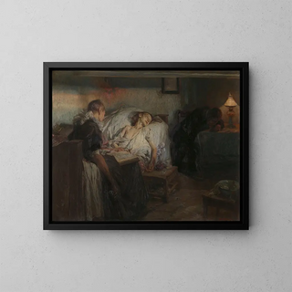 La mort est proche - Otto Heichert — kehystetty taideteos seinällä