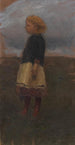 Tyttö heinikossa - Otto Modersohn — näkymä teoksesta