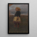 Tyttö heinikossa - Otto Modersohn — kehystetty taideteos seinällä