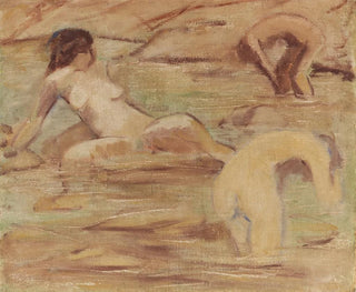 Trois jeunes filles se baignant - Otto Mueller — näkymä teoksesta