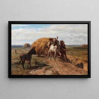 Otto von Thoren - A Donkey on a Country Road.webp