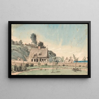 P C Skovgaard - Kystlandskab med strtkte huse.webp