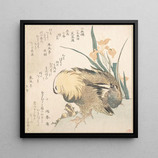 Paire de canards mandarins et fleurs d'iris - Kubo Shunman