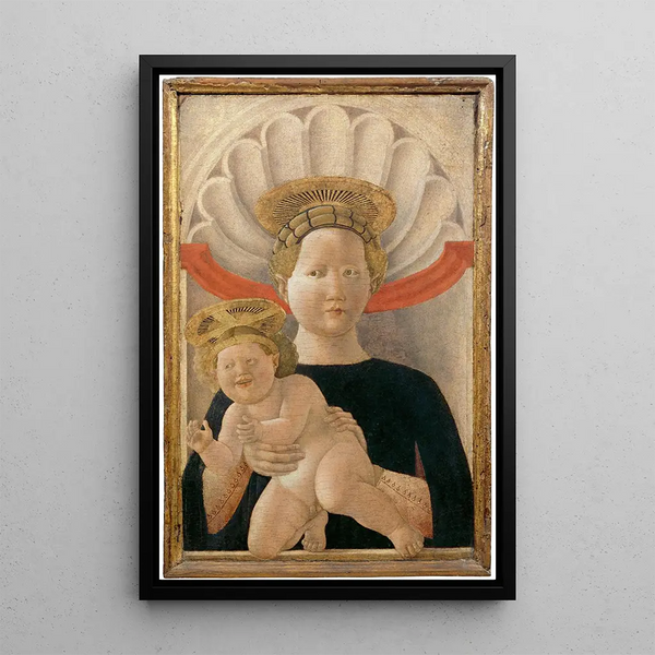 Neitsyt ja lapsi - Paolo Uccello — kehystetty taideteos seinällä