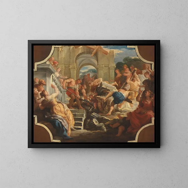 La Chute du Temple - Paolo de Matteis — kehystetty taideteos seinällä