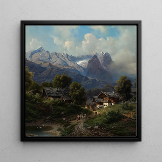 Partenkirchen en Bavière au lever du soleil - Carl Millner