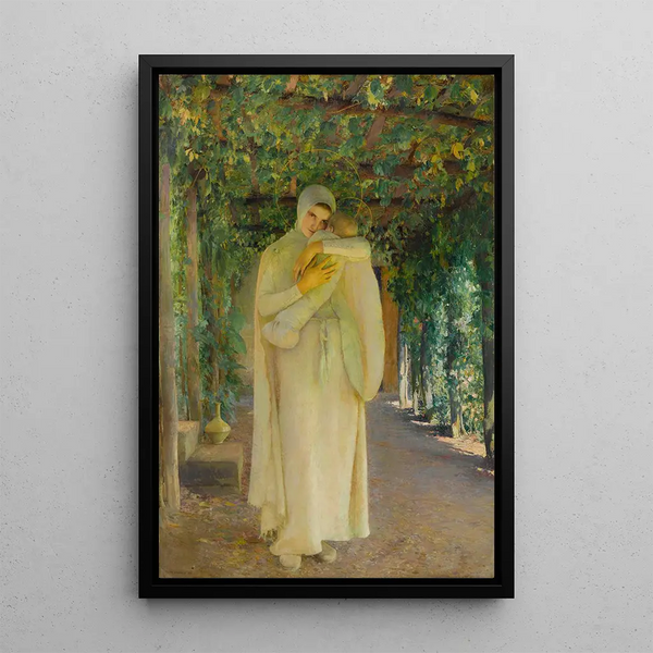 Madonna La Treille - Pascal-Adolphe-Jean Dagnan-Bouveret — kehystetty taideteos seinällä