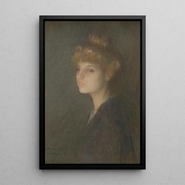 Naisen muotokuva - Pascal-Adolphe-Jean Dagnan-Bouveret — kehystetty taideteos seinällä