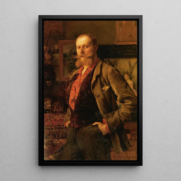 Gustave Courtoisin muotokuva - Pascal-Adolphe-Jean Dagnan-Bouveret — kehystetty taideteos seinällä