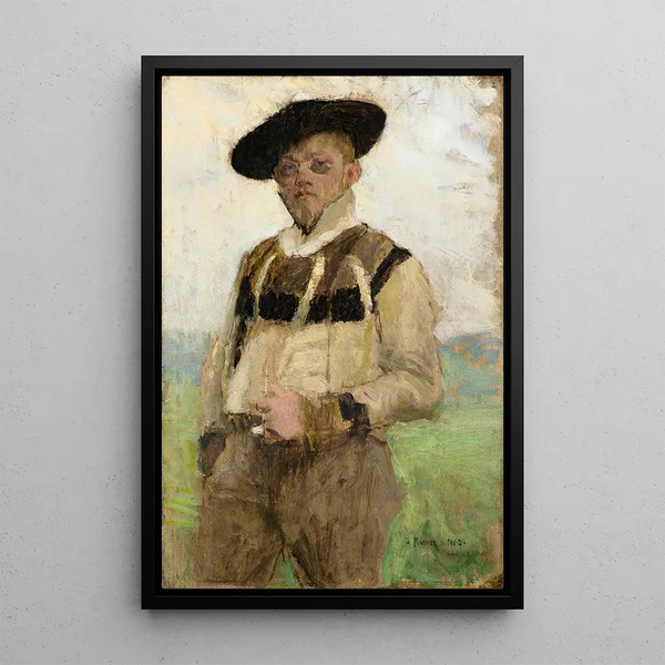 Jules Alexis Muenierin muotokuva - Pascal-Adolphe-Jean Dagnan-Bouveret — kehystetty taideteos seinällä