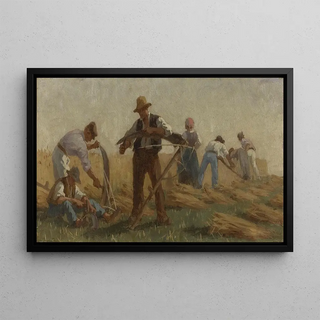 Paul Albert Baudouin - Histoire du bl Moissonneurs aiguisant leurs faux.webp