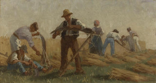 Paul Albert Baudouin - Histoire du bl Moissonneurs aiguisant leurs faux.webp