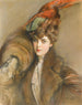 Dame au chapeau de plumes - Paul César Helleu — näkymä teoksesta