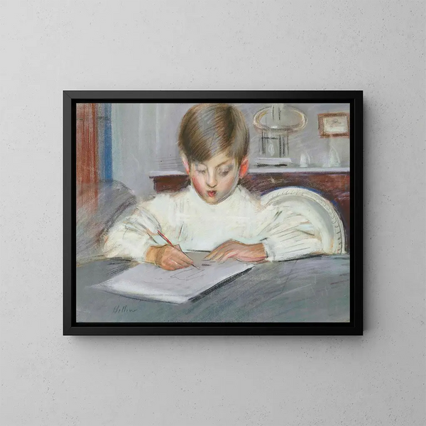 Le cours de dessin - Paul César Helleu — kehystetty taideteos seinällä