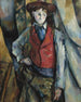 Poika punainen liivi - Paul Cézanne — näkymä teoksesta