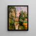 maalaistalosta joen rannalla - Paul Cézanne — kehystetty taideteos seinällä