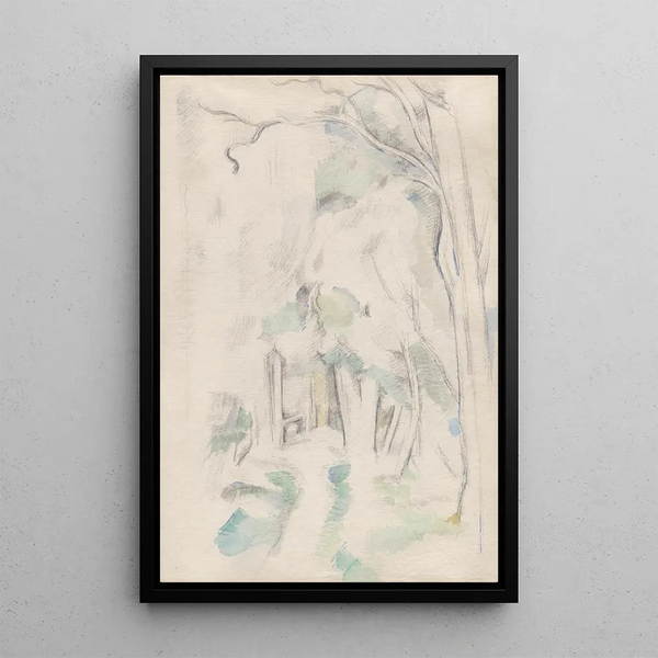 Polku metsissä - Paul Cézanne — kehystetty taideteos seinällä