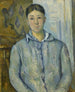 Madame Cézanne en bleu - Paul Cézanne — näkymä teoksesta