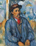 Homme en blouse bleue - Paul Cézanne — näkymä teoksesta