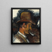 Homme avec une pipe - Paul Cézanne — kehystetty taideteos seinällä