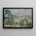 Sainte-Victoire-vuoren maalaus - Paul Cézanne — kehystetty taideteos seinällä