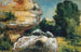 Rochers-maalaus - Paul Cézanne — näkymä teoksesta