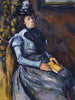 Nainen istuu sinisessä - Paul Cézanne — näkymä teoksesta