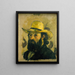 Autoportrait au chapeau de paille - Paul Cézanne — kehystetty taideteos seinällä